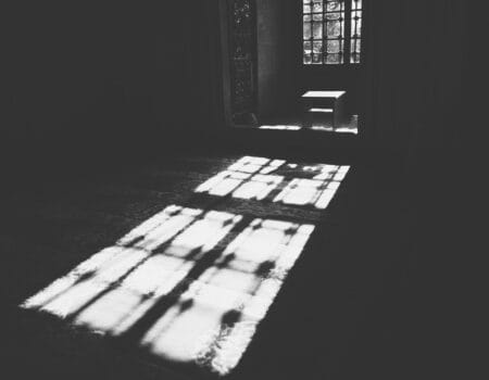 Interior of old Mosque in Edirne, Turkey